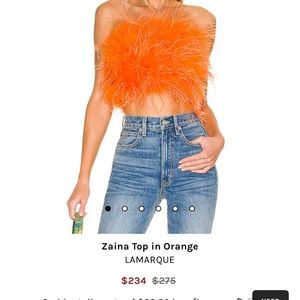 LAMARQUE S Size Orange 🍊 Feather Top